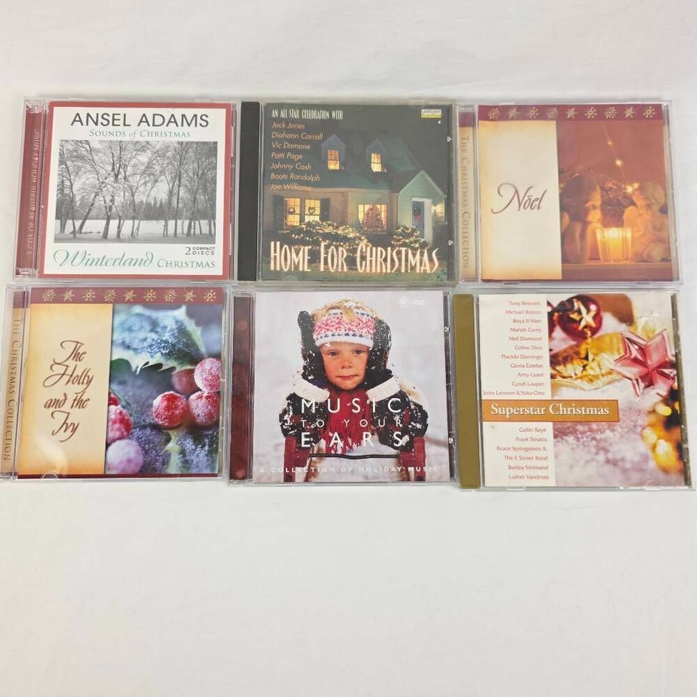 Christmas CD Lot 6 Ansel Adams Mariah Carey Johnny Cash